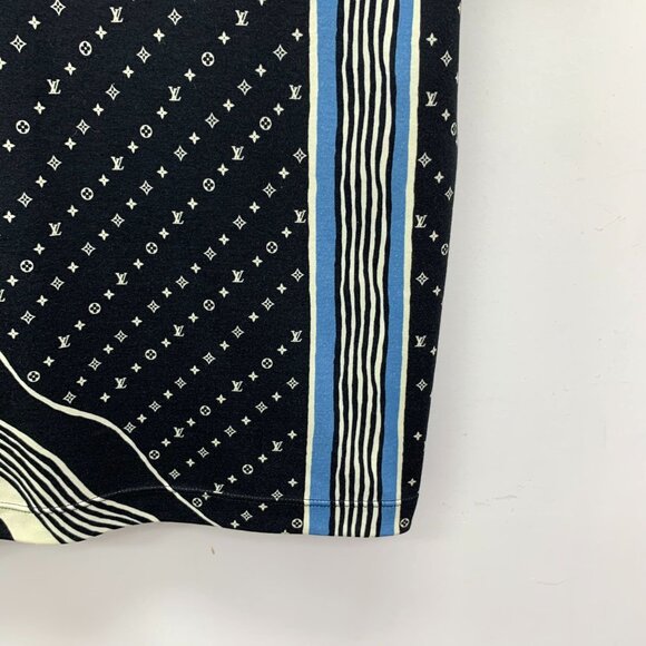 Louis Vuitton Multicolored Logo Striped Cotton Round-Neck Short-Sleeve T-Shirt X - Picture 6 of 8